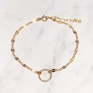 Anthropologie Karma Bracelet Gold Circle Bracelet